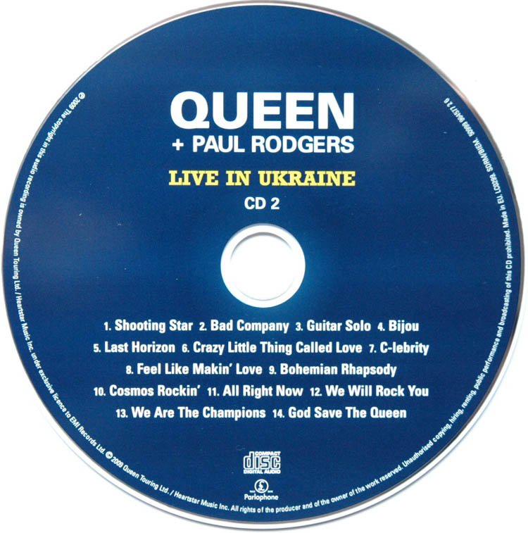 Queen And Paul Rodgers  Live In Ukraine : CD2